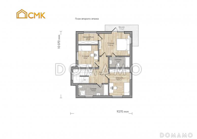 Индустриальный / План 2 этажа