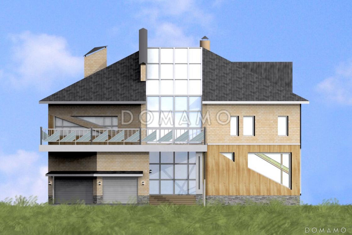 Проект двухэтажного дома с цокольным этажом, гаражом и бассейном / 5