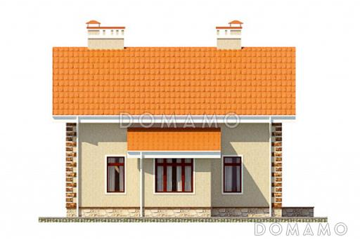 Проект дома из пеноблоков с гаражом / Фасад 4