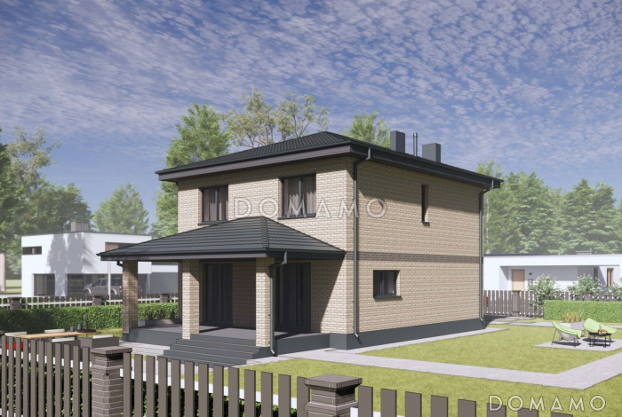 Проект строгого классического двухэтажного дома S-113