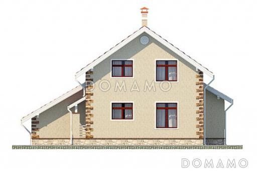 Проект дома из пеноблоков с гаражом / Фасад 3