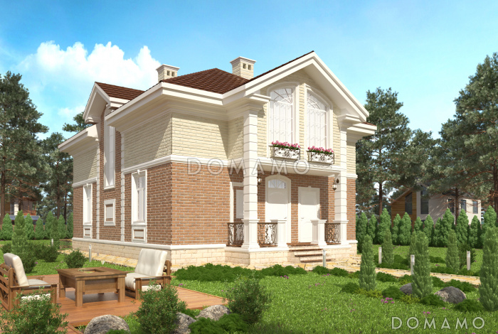 Проект небольшого особняка в классическом стиле  Проект небольшого особняка в классическом стиле