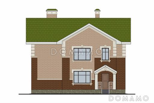 Проект дома из пенобетона с оптимальным набором помещений / Фасад 3