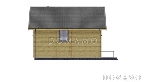 Проект двухэтажного дома с крытой и открытой террасами / Фасад 3