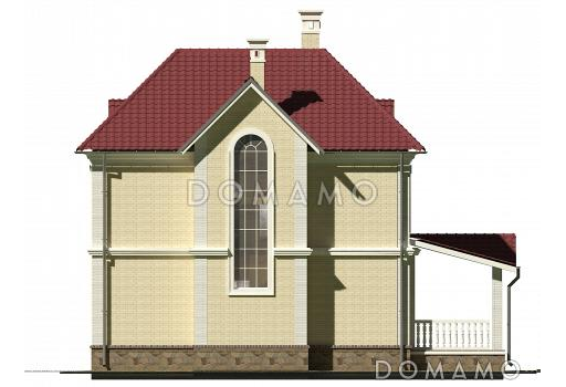 Проект классического коттеджа 10х10. / Фасад 4