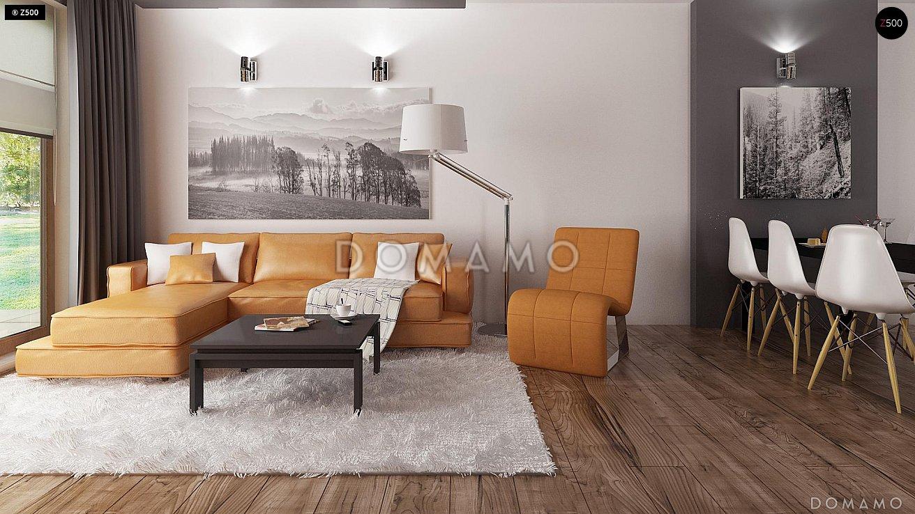 Проект простого компактного одноэтажного дома из кирпича с тремя спальнями / 11