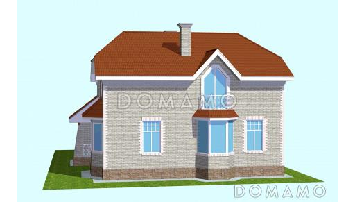 Проект просторного двухэтажного коттеджа с гаражом / Фасад 2