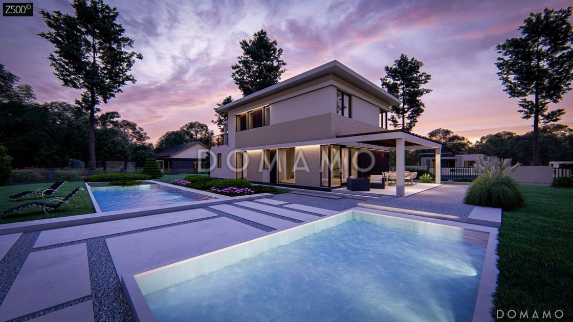 Проект двухэтажного дома из кирпича с сауной, адаптированный для сейсмозоны / 3