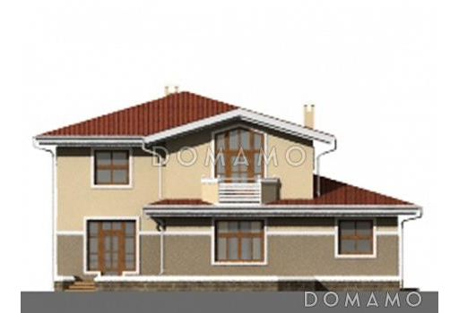 Проект дома из SIP панелей со вторым светом / Фасад 1