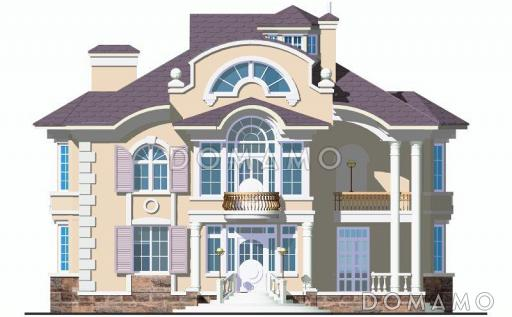 Проект изящного и просторного коттеджа / Фасад 3