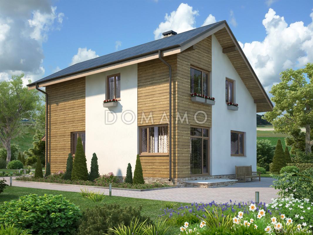 Проект  дома из пеноблоков с мансардой / 1