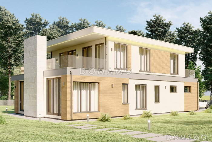 Проект эргономичного дома с гаражом на две машины S-258 Проект эргономичного дома с гаражом на две машины S-258