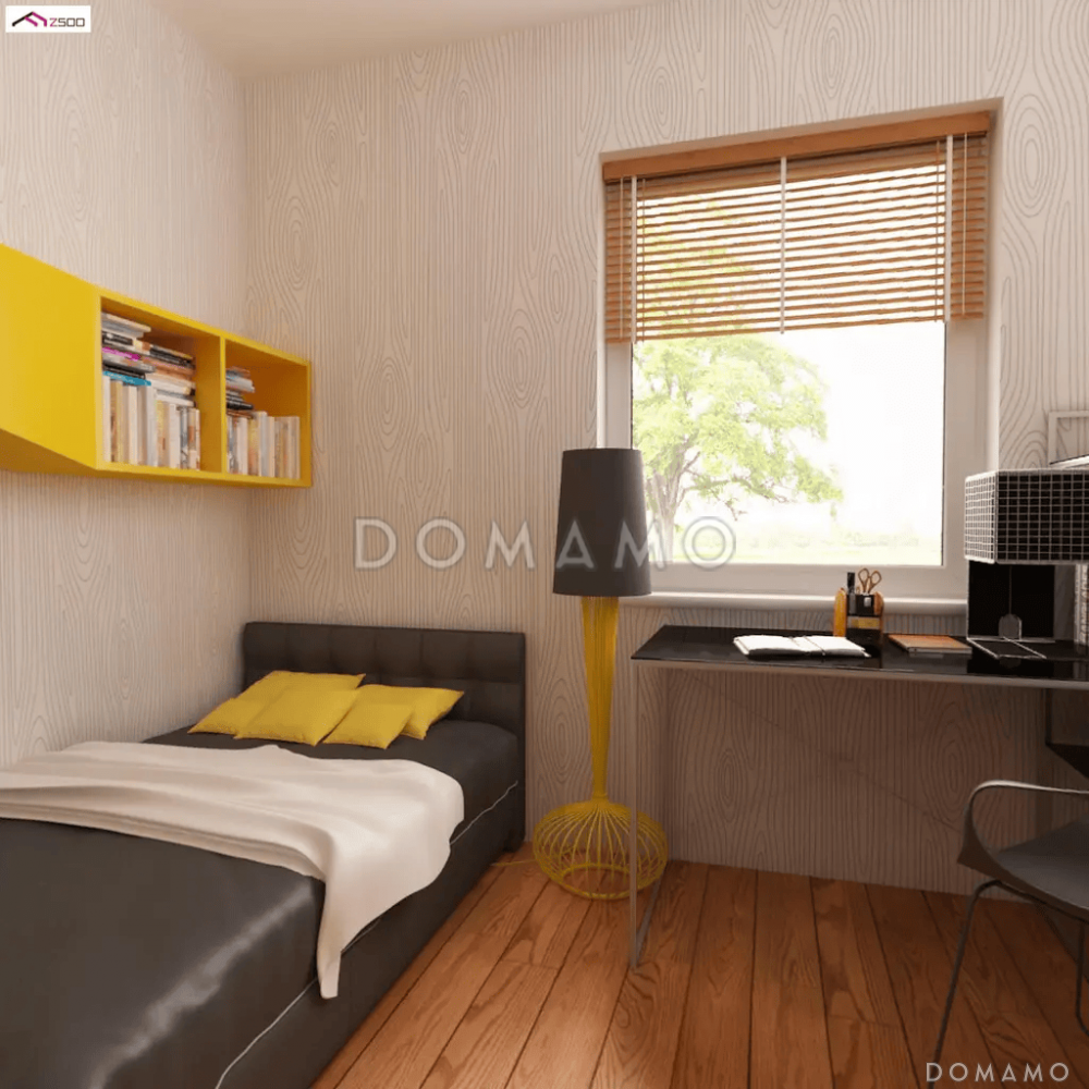 Проект одноэтажного кирпичного дома с просторной гостиной и 3 спальнями / 10