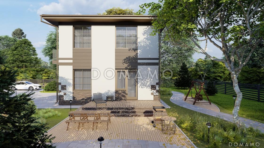 Проект компактного двухэтажного дома с 3 спальнями, гостиной и балконом / 6