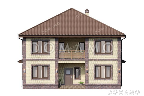 Проект дома с пятью спальнями и террасой D5430 | Каталог проектов Домамо