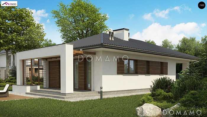 Проект компактного одноэтажного дома из кирпича для небольшой семьи Проект компактного одноэтажного дома из кирпича для небольшой семьи