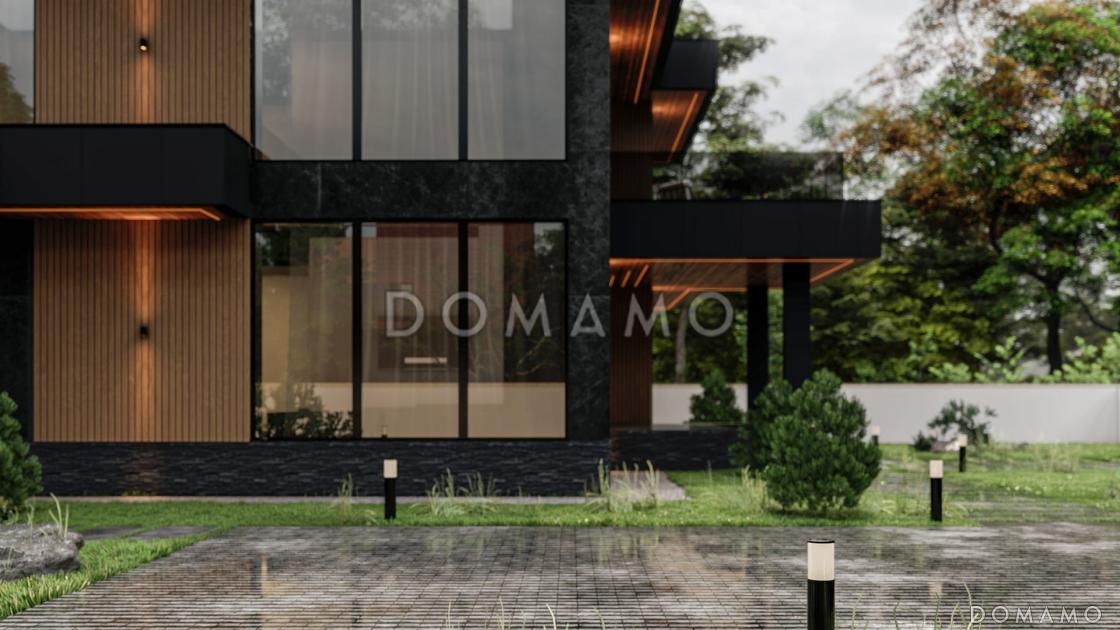 Проект современного двухэтажного дома с балконом, вторым светом и мастер-спальней / 3