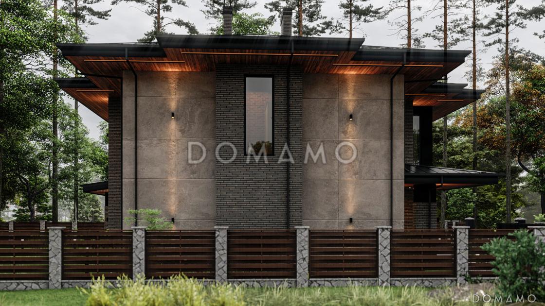 Проект двухэтажного дома из газобетона с мастер-спальней и верандой / 3