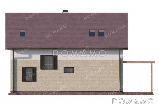 Проект дома с 3 спальнями, гостевой и просторной кухней-гостиной / Фасад 1