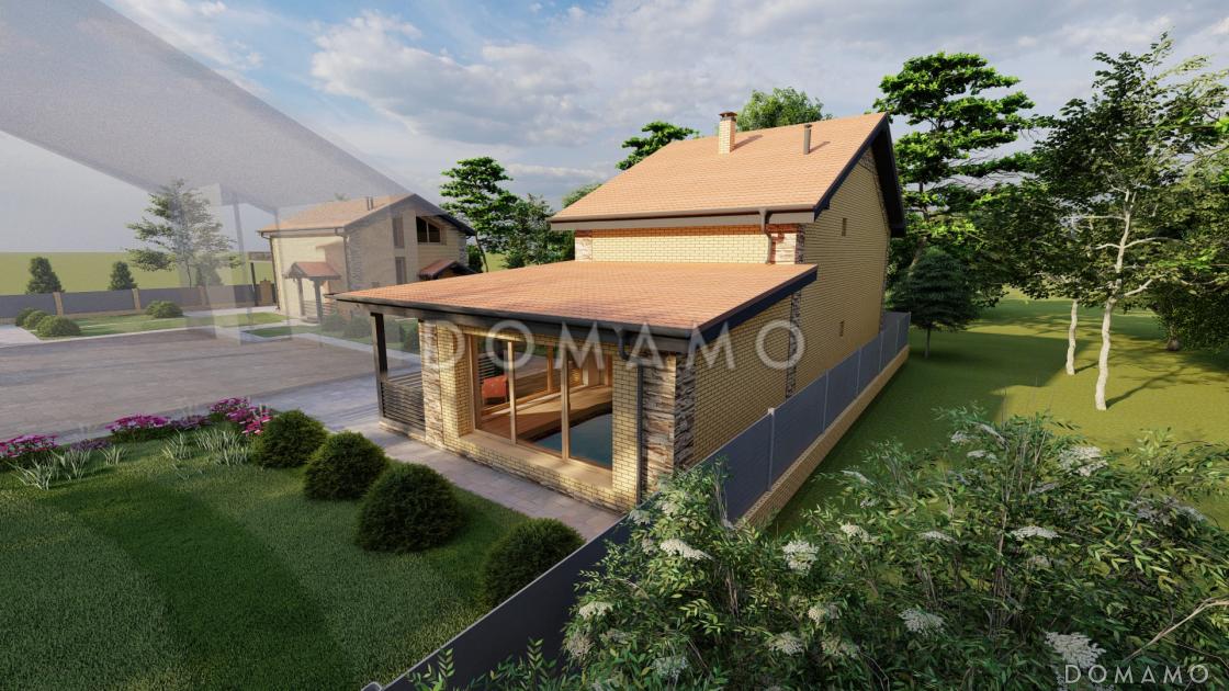 Проект бани с бассейном и двумя комнатами на мансарде / 4