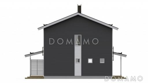 Проект дома с небольшой гардеробной в спальне на втором этаже / Фасад 3