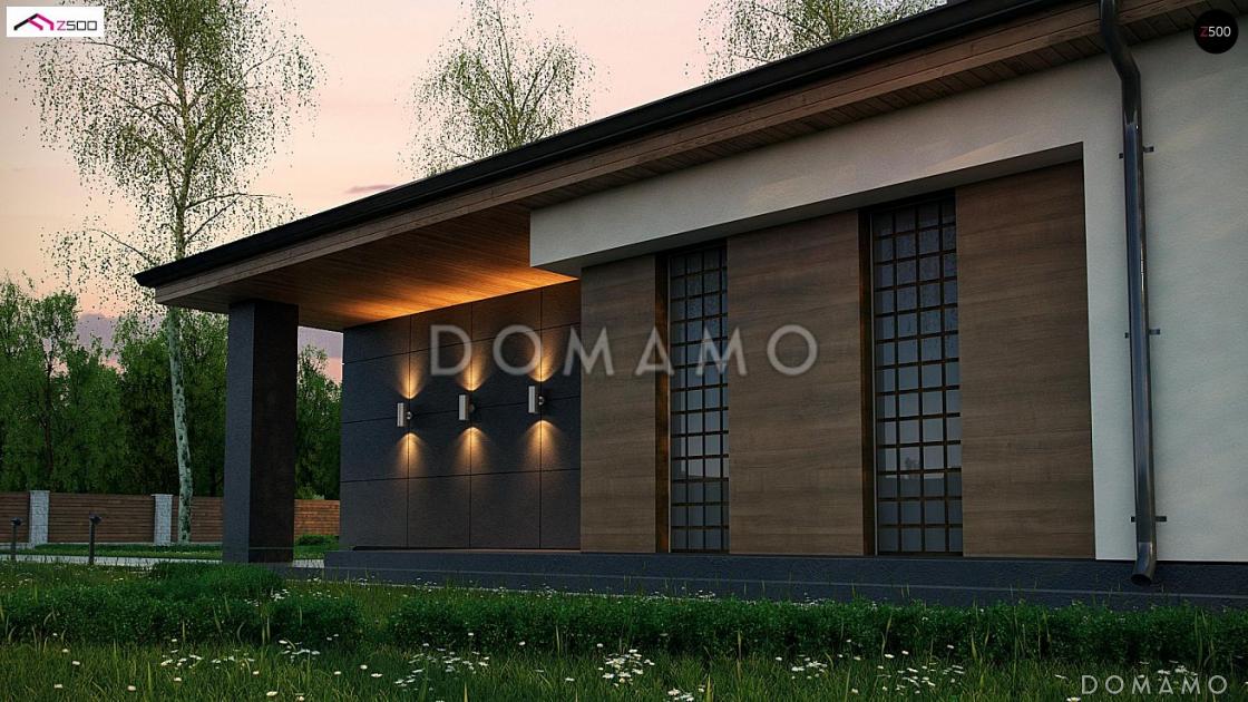 Проект стильного одноэтажного дома из кирпича для небольшой семьи / 3