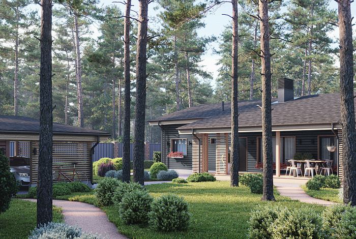 Проект компактного дома в скандинавском стиле с 4 спальнями