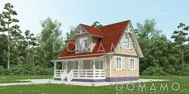 Проект двухэтажного каркасного дома 6х9