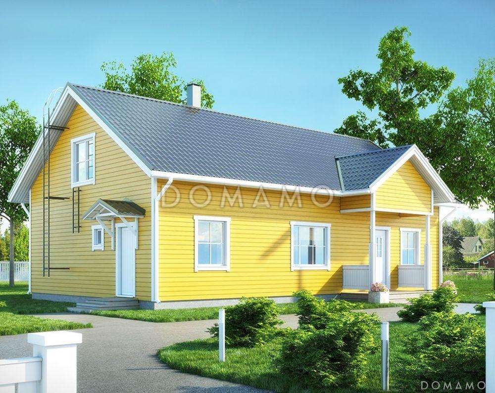 Проект каркасного дома с комнатой отдыха на втором этаже / 1