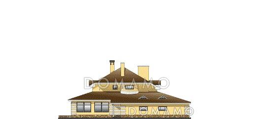 Проект дома с медной кровлей / Фасад 1