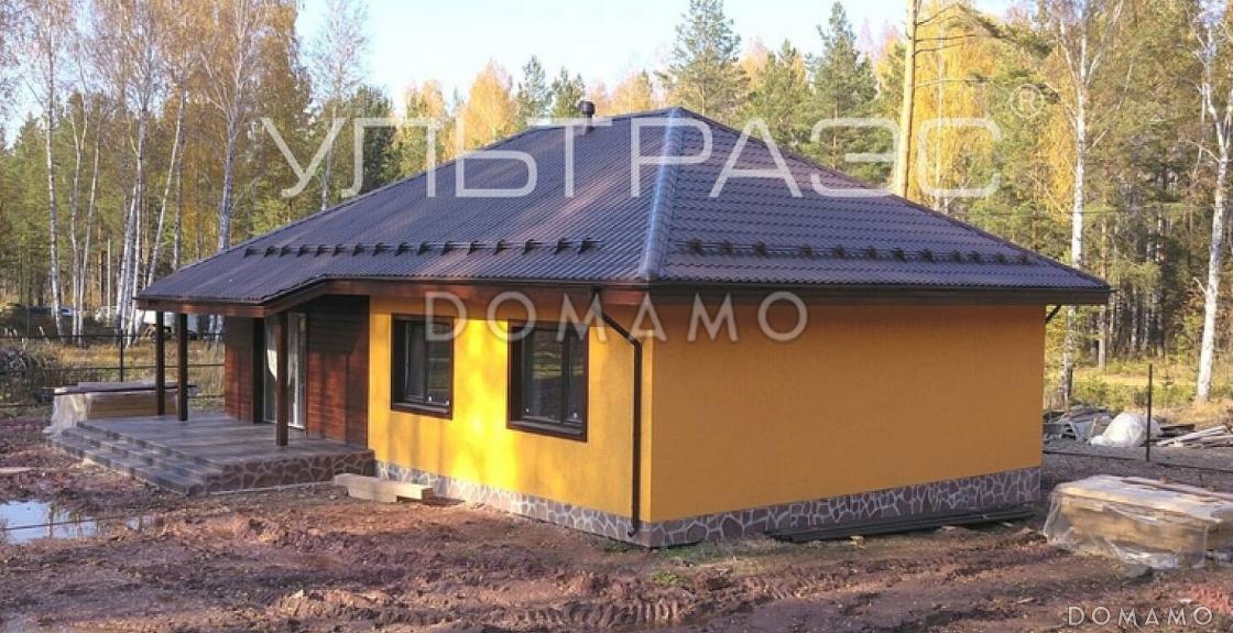 Проект одноэтажного дома адаптированного для каркасного строительства с тремя спальнями и крытой террасой / 16