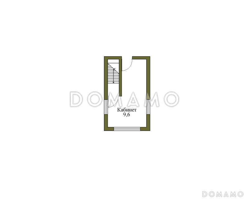 Проект коттеджа с башенкой и гаражом / План мансардного этажа