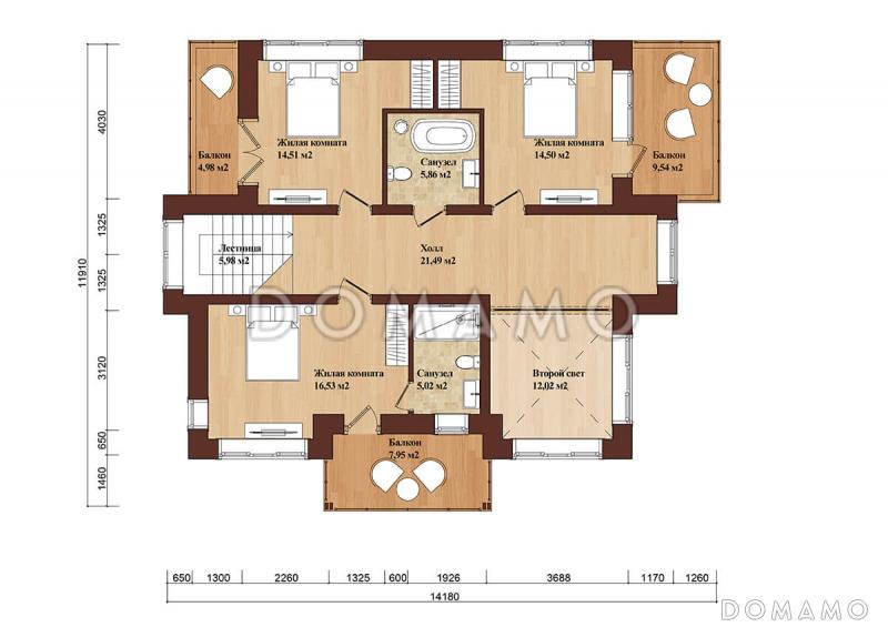 PAVLOVO 250 / План 2 этажа