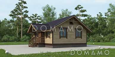 Проект одноэтажного дома 6х9 из клееного бруса