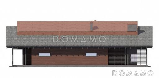 Проект энергоэффективного дома фахверк / Фасад справа