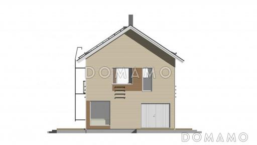 Проект двухэтажного каркасного дома c рациональной планировкой / Фасад 3