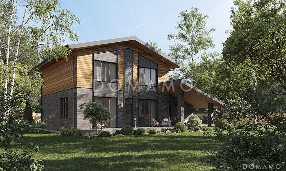 Проект двухэтажного дома с гаражом / 3