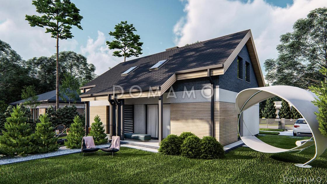 Проект двухсемейного дома из газобетона с тремя спальнями на мансарде / 4