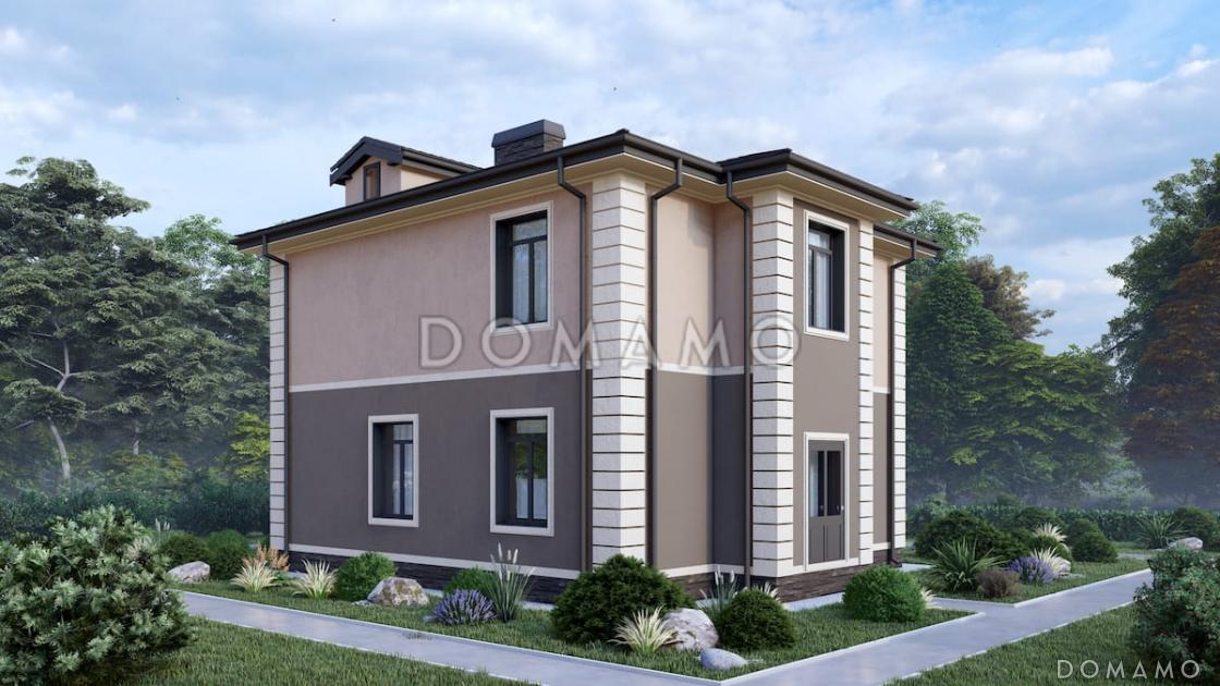 Проект двухэтажного дома с 3 спальнями, гостевой комнатой и просторной гостиной / 3