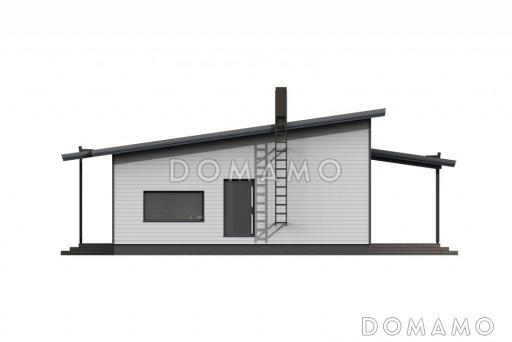 Проект стильного загородного каркасного дома / Фасад 1 Проект стильного загородного каркасного дома / Фасад 1