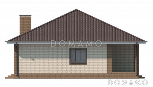 Проект дома с кладовой, террасой, детскими, большой столовой / Фасад 4