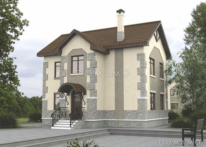 Проект дома по технологии ЛСТК с полным вторым этажом Проект дома по технологии ЛСТК с полным вторым этажом