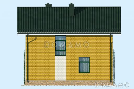 Проект двухэтажного дома с террасой при гостиной / Фасад 2