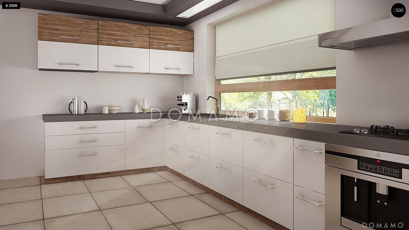 Проект простого компактного одноэтажного дома из кирпича с тремя спальнями / 6