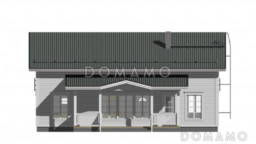 Проект дома с мансардным этажом до 200 м.кв. / Фасад 1