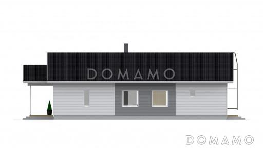 Проект современного дома с камином / Фасад 3