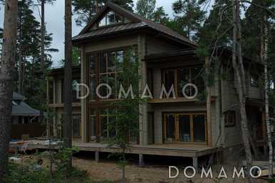 Проект трехэтажного деревянного дома из клееного бруса с бильярдной Проект трехэтажного деревянного дома из клееного бруса с бильярдной