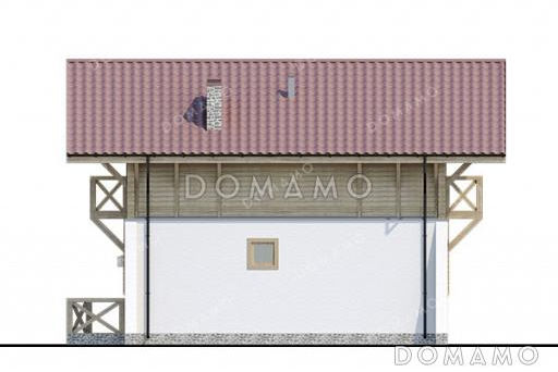 Проект коттеджа в стиле шале с 4 спальнями и нестандартными фасадами / Фасад 2