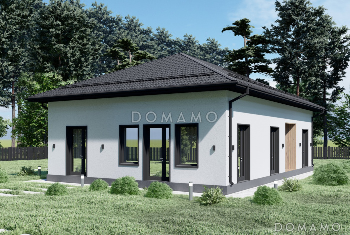 Проект стильного дома с мансардой S-211