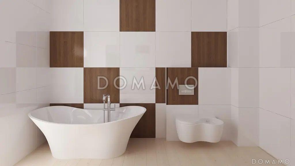 Проект кирпичного дома с террасой, окнами в пол и большой гостиной / 7